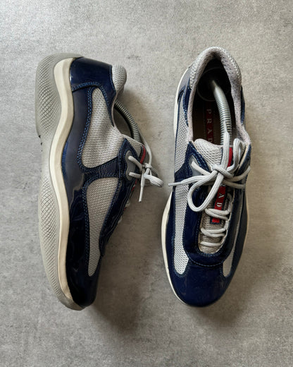 Prada America's Cup Navy Satin Shoes (39) - 7
