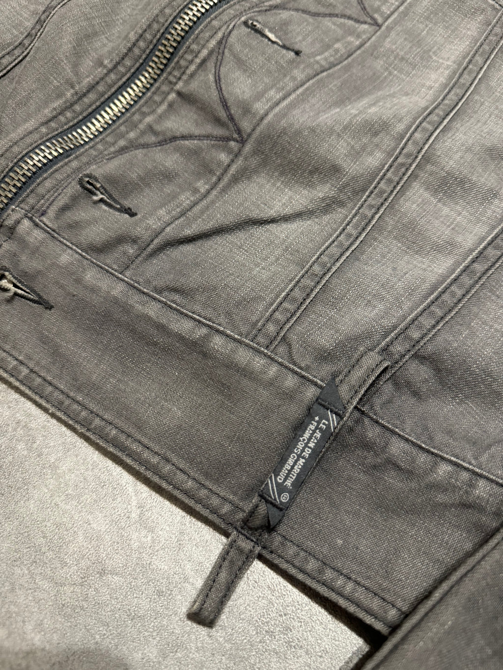 2000s Marithé + François Girbaud Grey Buttoned Jacket  (S) - 9