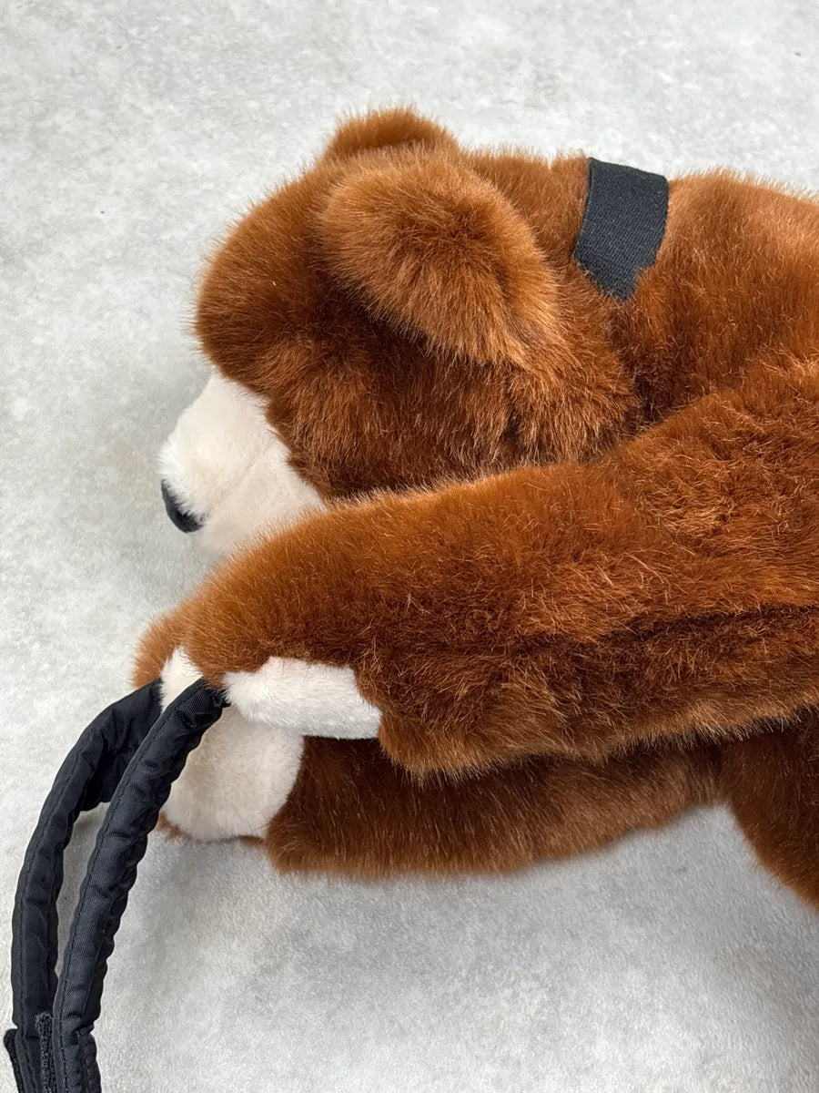 AW2017 Dolce & Gabbana Brown Faux Fur Teddy Bear Backpack sWRcIzVG 6