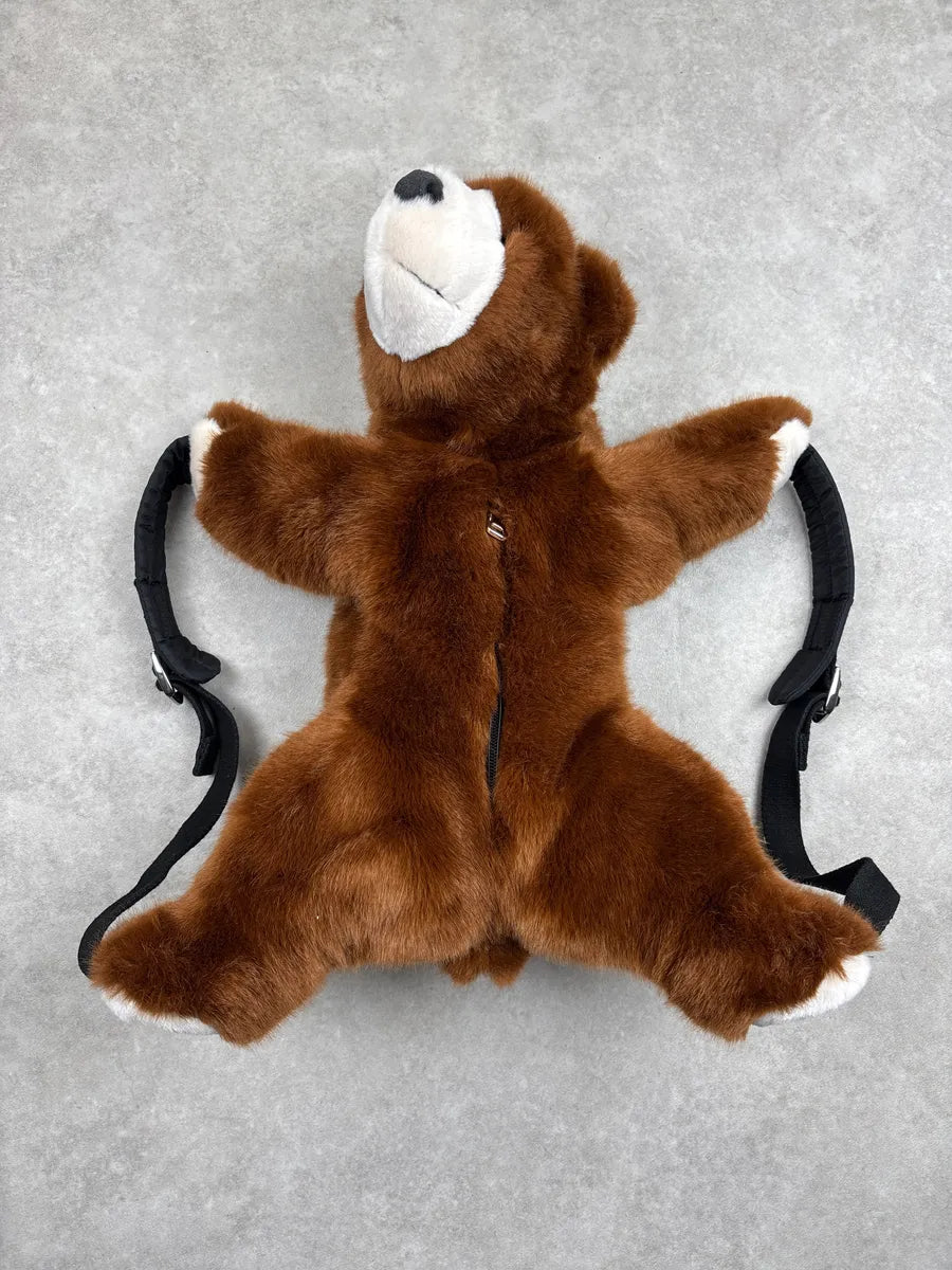 AW2017 Dolce & Gabbana Brown Faux Fur Teddy Bear Backpack sWRcIzVG 0