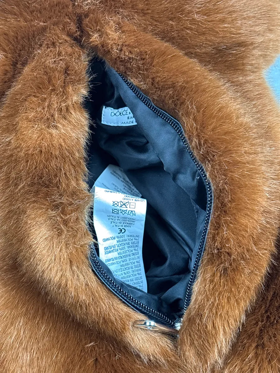 AW2017 Dolce & Gabbana Brown Faux Fur Teddy Bear Backpack sWRcIzVG 10