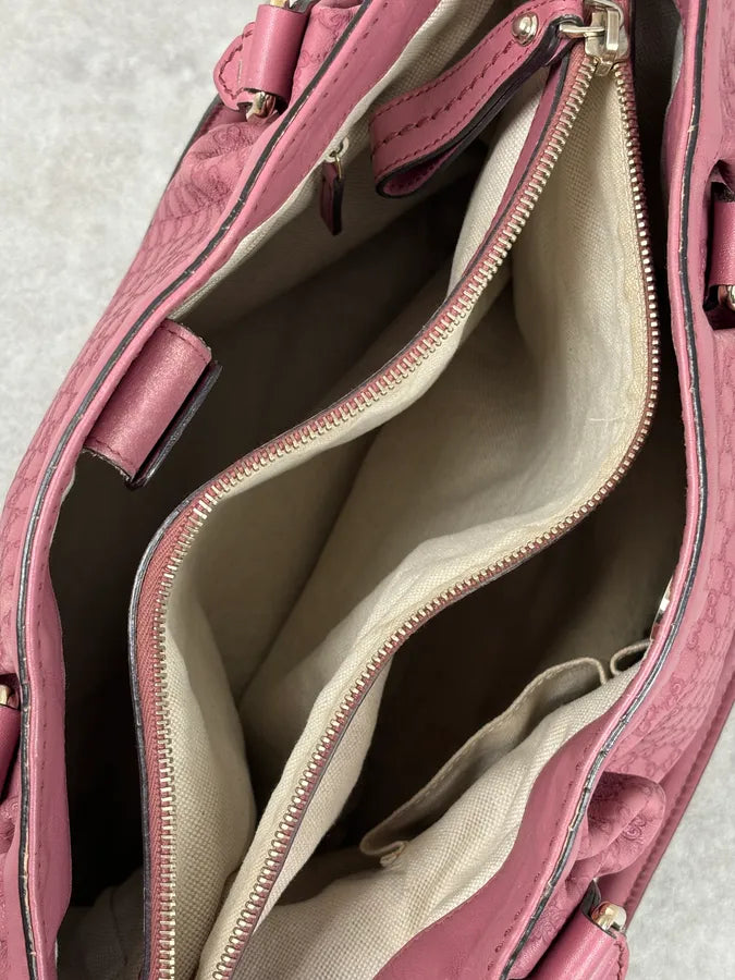 2000s Gucci Sukey Monogram Pink Leather Handle Bag sHklktJ 14
