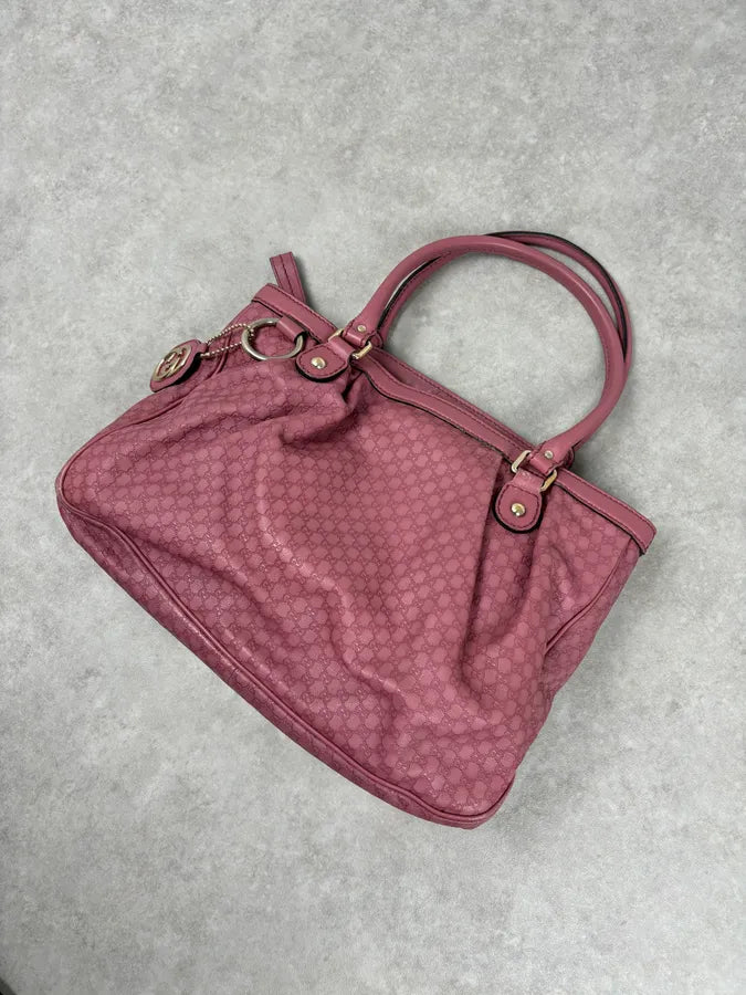 2000s Gucci Sukey Monogram Pink Leather Handle Bag sHklktJ 6