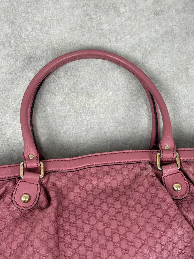 2000s Gucci Sukey Monogram Pink Leather Handle Bag sHklktJ 12