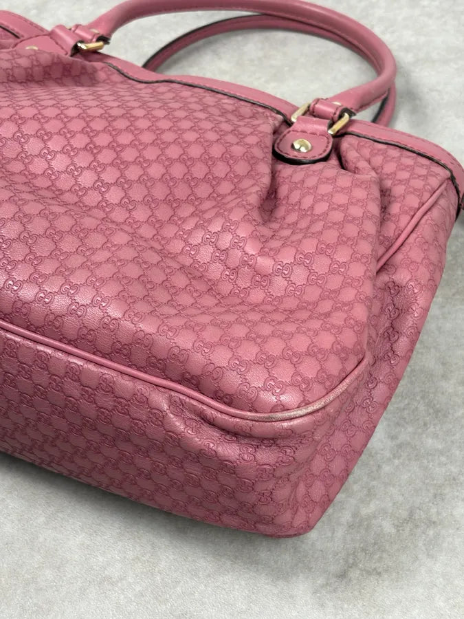 2000s Gucci Sukey Monogram Pink Leather Handle Bag sHklktJ 8