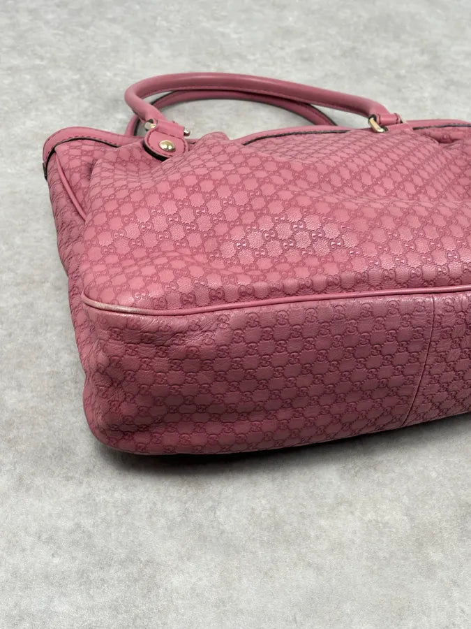 2000s Gucci Sukey Monogram Pink Leather Handle Bag sHklktJ 10