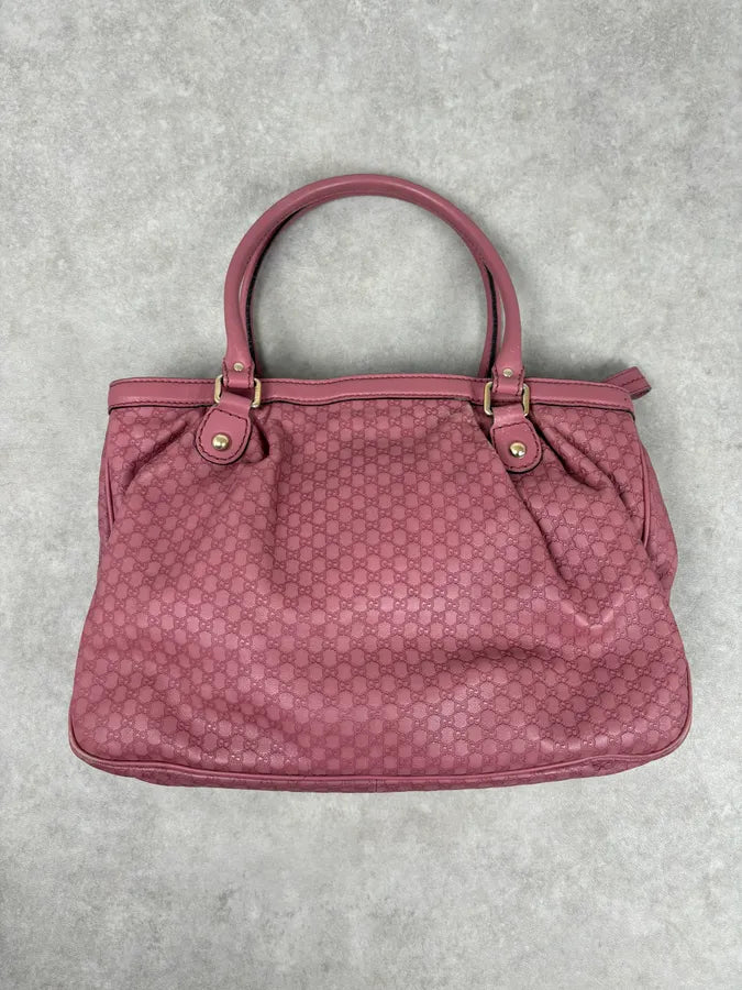 2000s Gucci Sukey Monogram Pink Leather Handle Bag sHklktJ 5