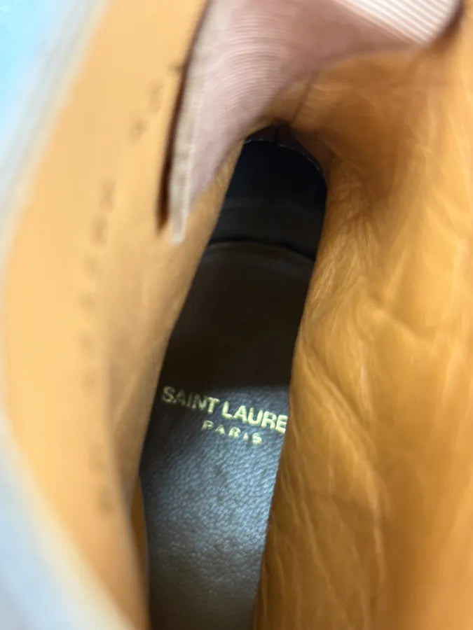 2010s Saint Laurent Beige Suede Leather Ankle Boots xkppCVr 9