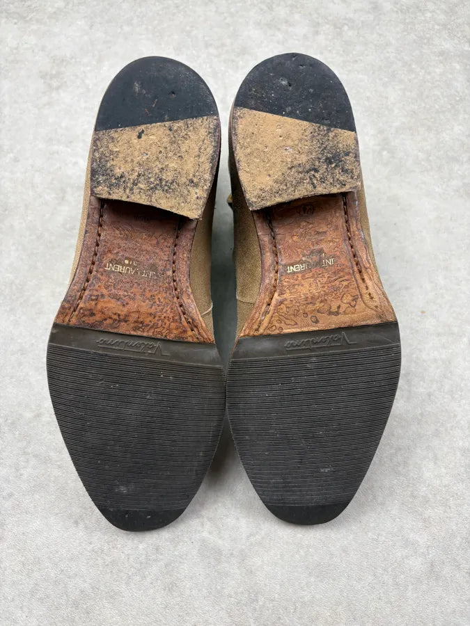2010s Saint Laurent Beige Suede Leather Ankle Boots xkppCVr 7