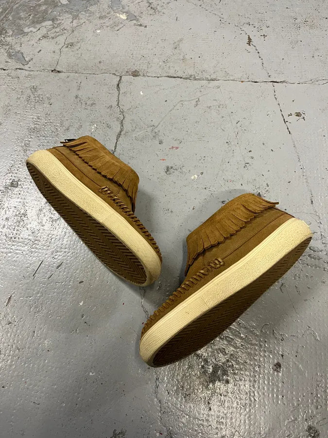 Saint Laurent Beige Fringe Suede Leather Shoes CIaUVVC 2