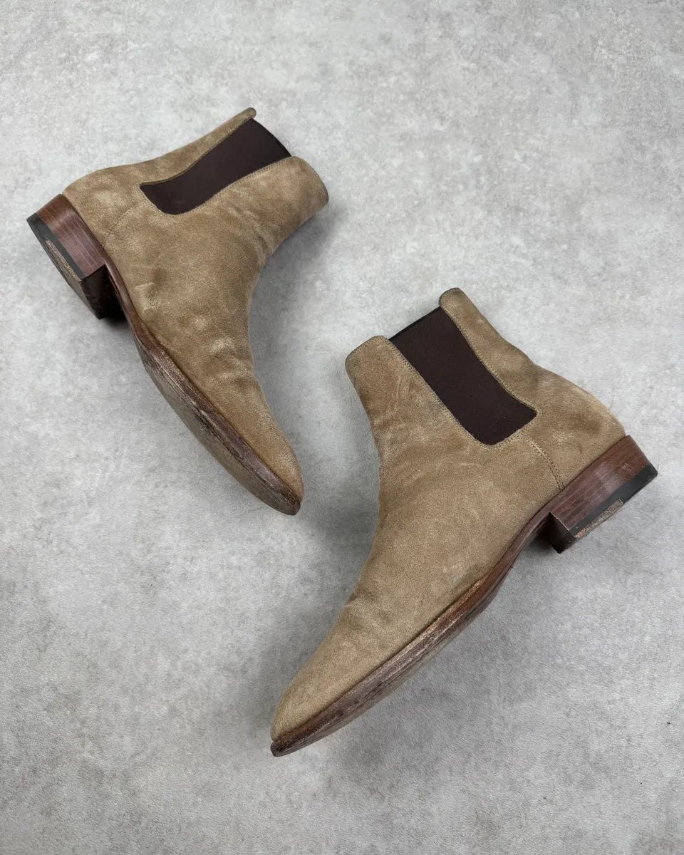 Saint Laurent Beige Suede Chelsea Boots ODXNiro 2