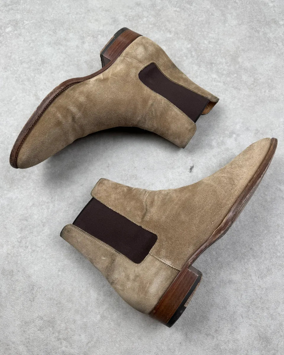 Saint Laurent Beige Suede Chelsea Boots ODXNiro 3