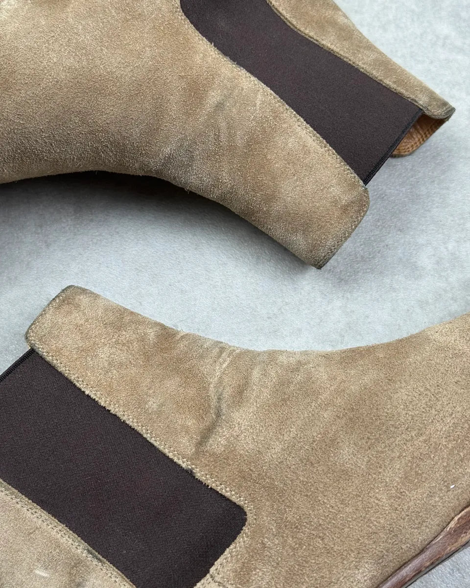 Saint Laurent Beige Suede Chelsea Boots ODXNiro 4