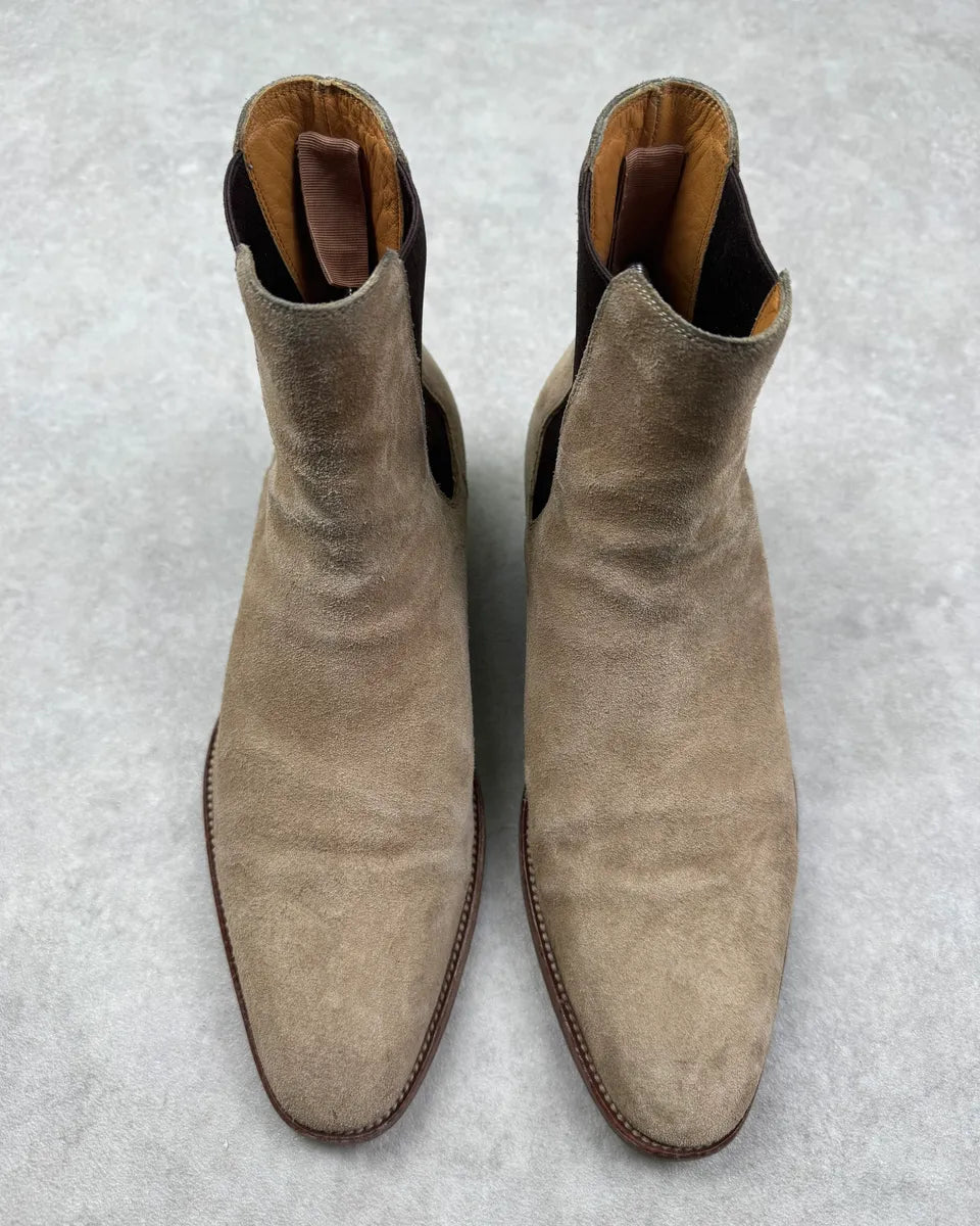 Saint Laurent Beige Suede Chelsea Boots ODXNiro 5