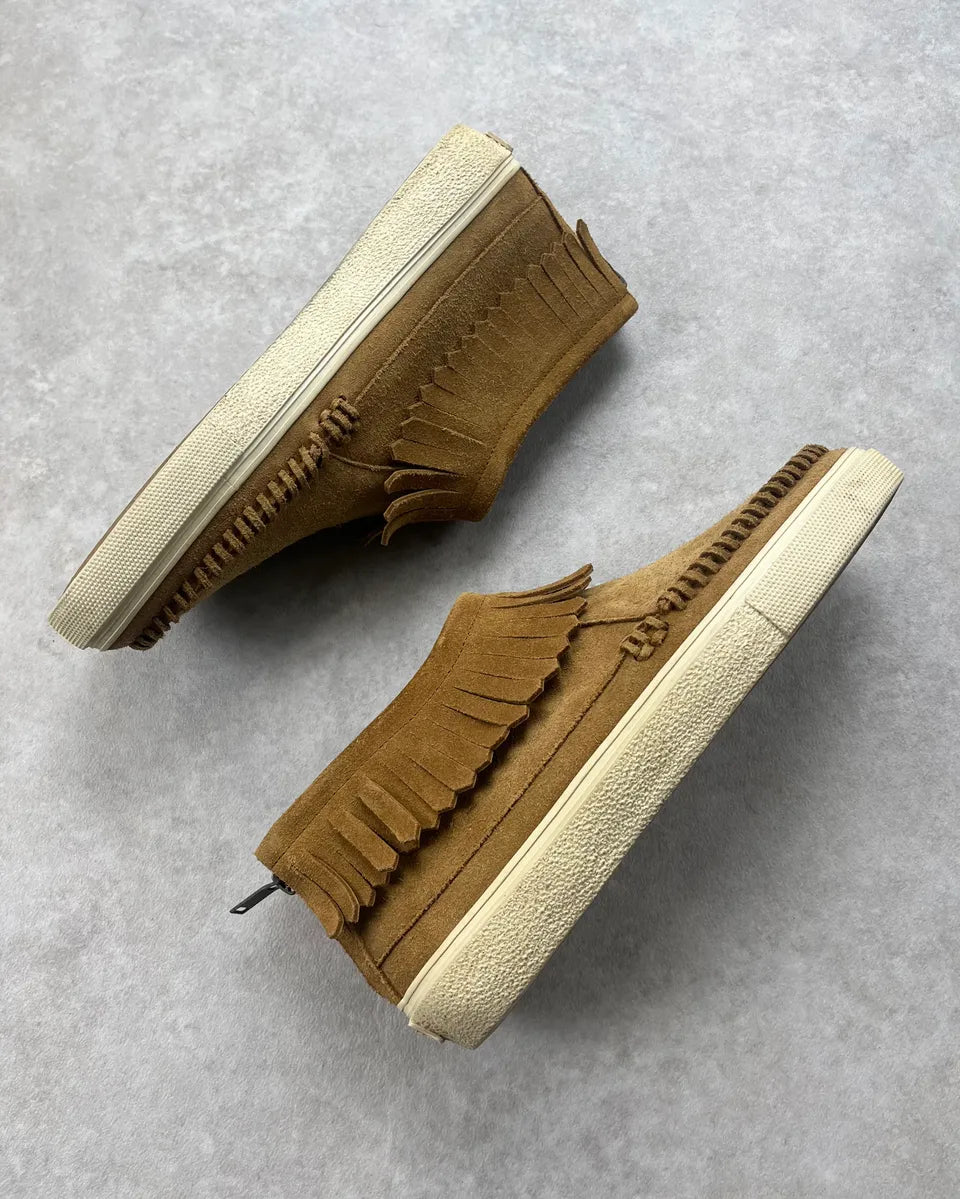 Saint Laurent Beige Suede Fringe Leather Sneakers  zCQZiYm 3