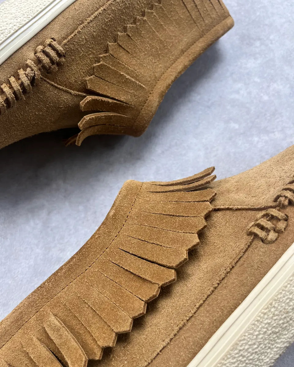 Saint Laurent Beige Suede Fringe Leather Sneakers  zCQZiYm 4