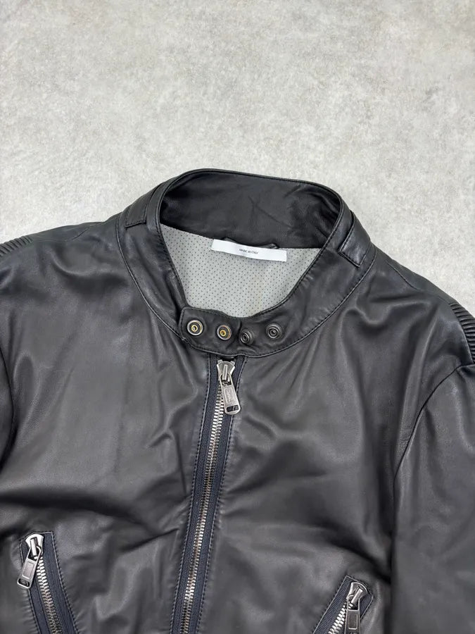 2000s Saint Laurent Biker Multi Zips Leather Jacket BFzmhyg 3
