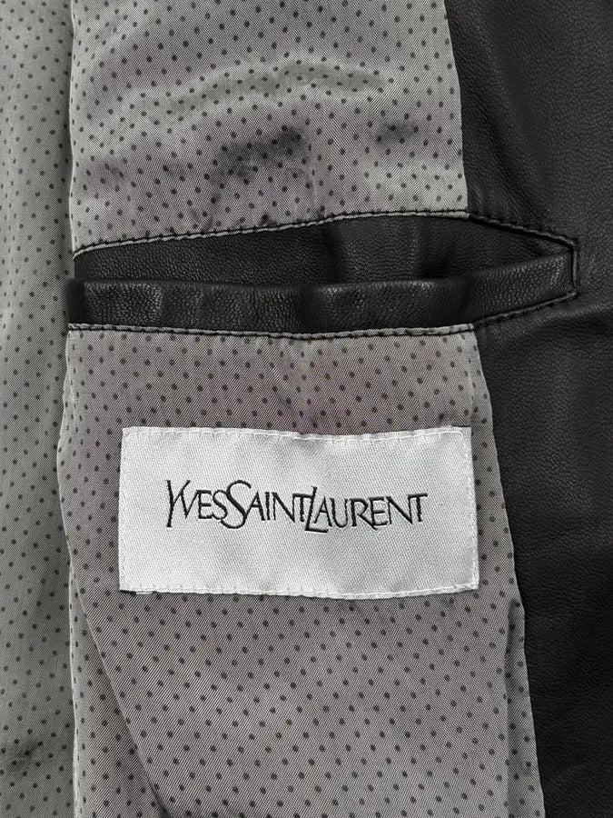 2000s Saint Laurent Biker Multi Zips Leather Jacket BFzmhyg 10