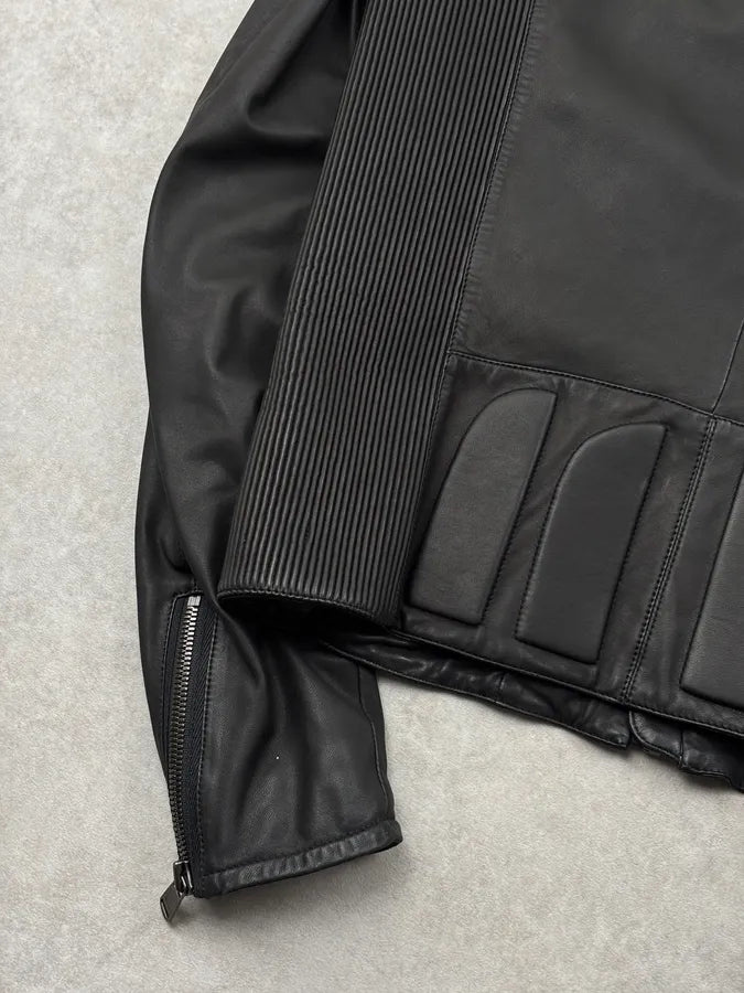 2000s Saint Laurent Biker Multi Zips Leather Jacket BFzmhyg 9