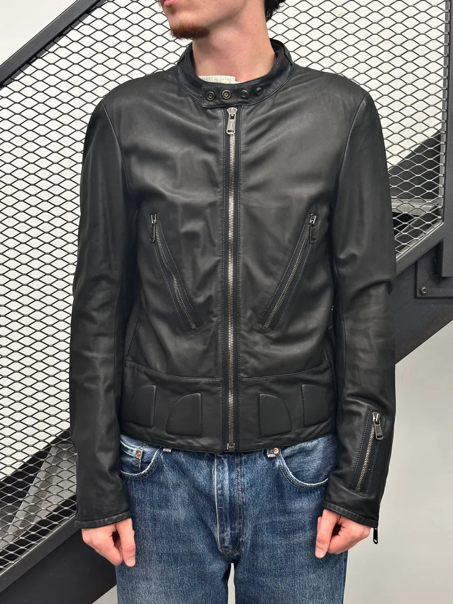 2000s Saint Laurent Biker Multi Zips Leather Jacket BFzmhyg 1