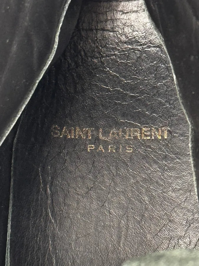 Saint Laurent Black & Blue Leather High Sneakers XUJflYm 8