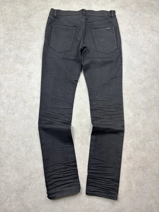 AW2022 Saint Laurent Black Slim Denim Jeans mqUJmMF 5
