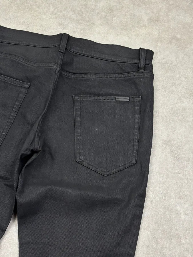 AW2022 Saint Laurent Black Slim Denim Jeans mqUJmMF 7