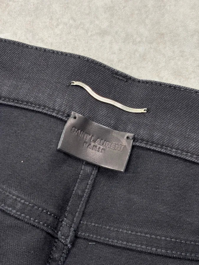 AW2022 Saint Laurent Black Slim Denim Jeans mqUJmMF 10