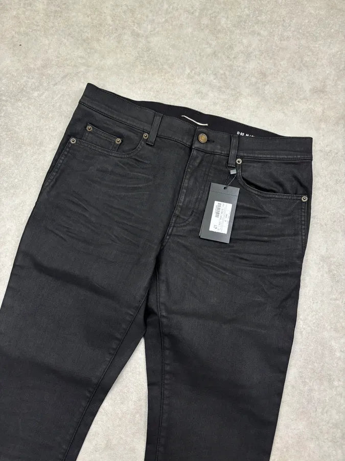 AW2022 Saint Laurent Black Slim Denim Jeans mqUJmMF 4