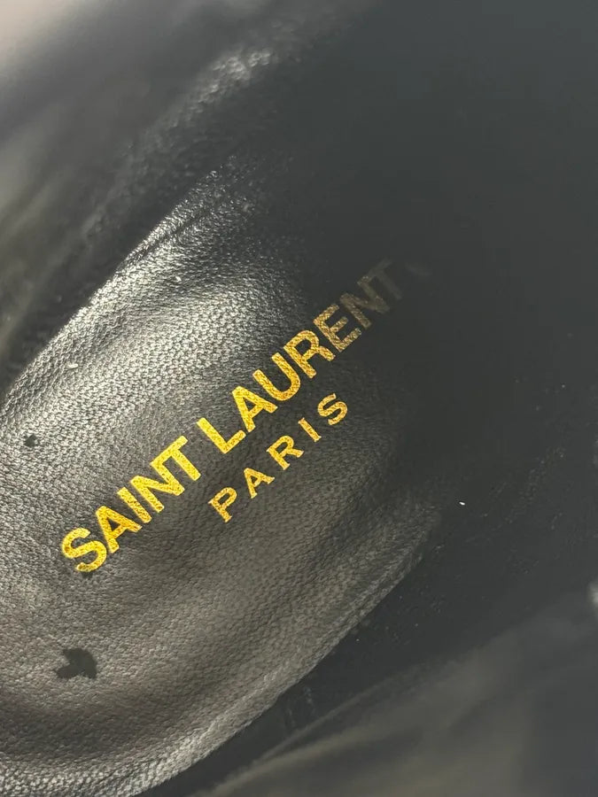 Saint Laurent Black & Python YSL Ornements Boots znElSQW 8