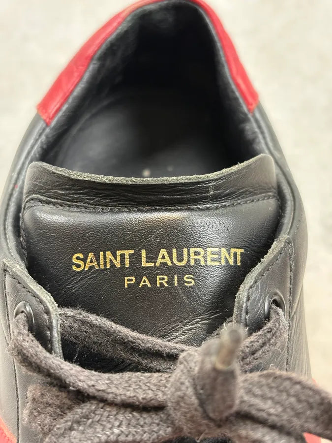 Saint Laurent Black & Red Leather SL/ 10 Sneakers EhwGIwB 6