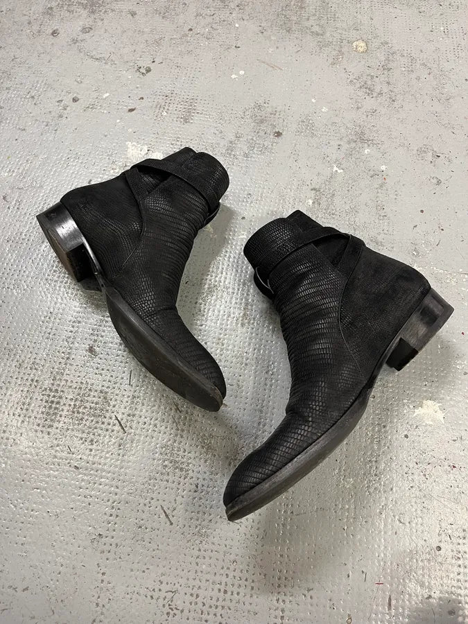 Saint Laurent Black Ankle Leather Boots BiJpwRy 2