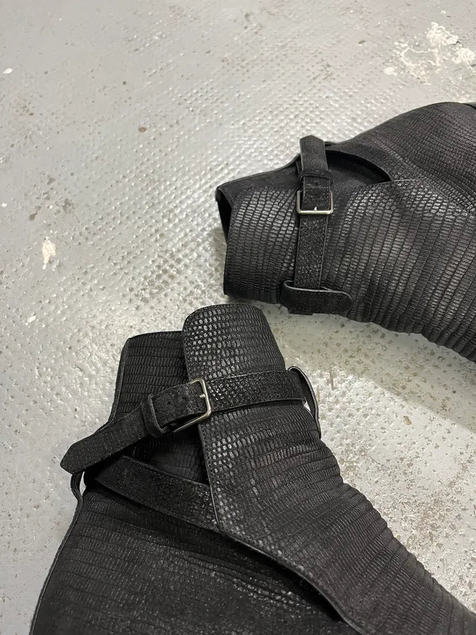 Saint Laurent Black Ankle Leather Boots BiJpwRy 3