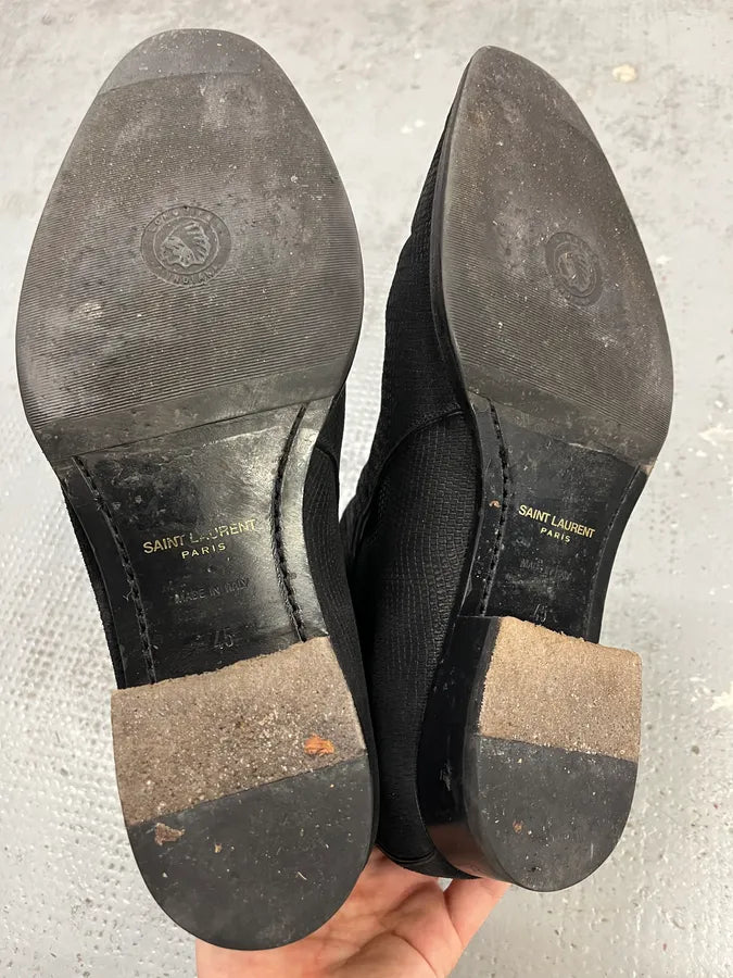 Saint Laurent Black Ankle Leather Boots BiJpwRy 6