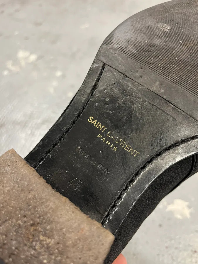 Saint Laurent Black Ankle Leather Boots BiJpwRy 7