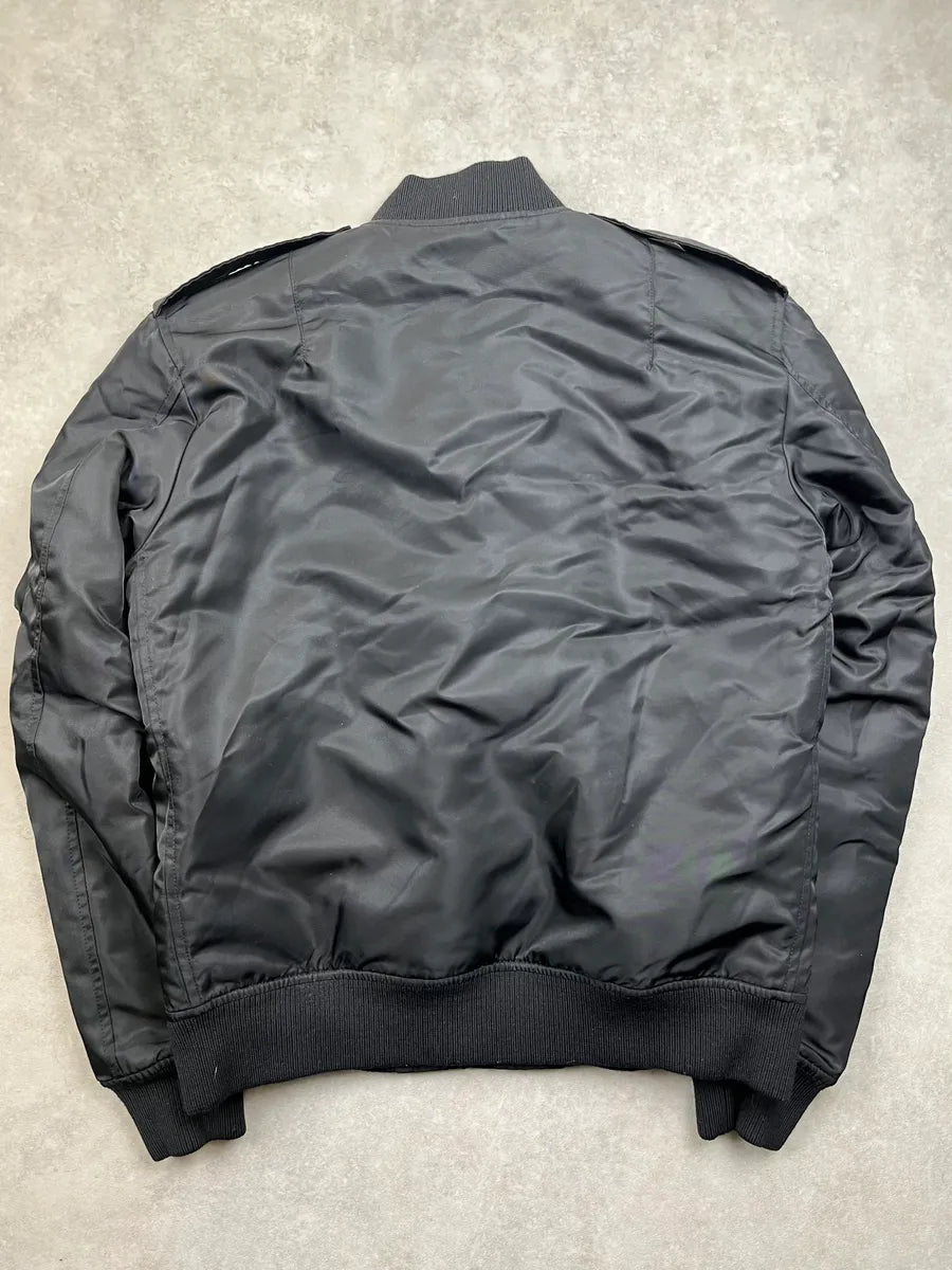 AW2020 Saint Laurent Black Nylon Bomber Jacket EUXCuia 3