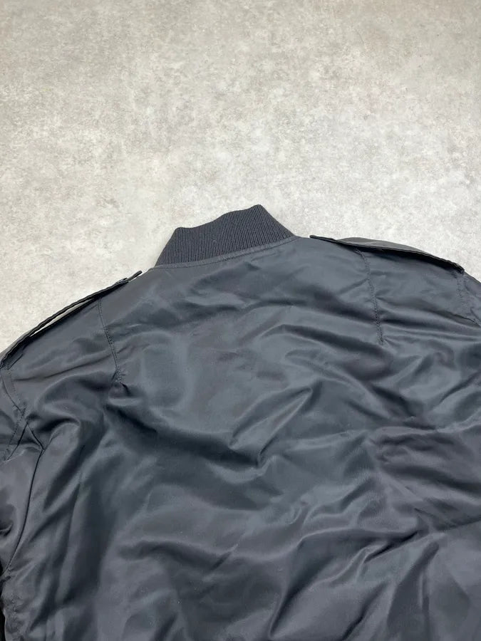 AW2020 Saint Laurent Black Nylon Bomber Jacket EUXCuia 5