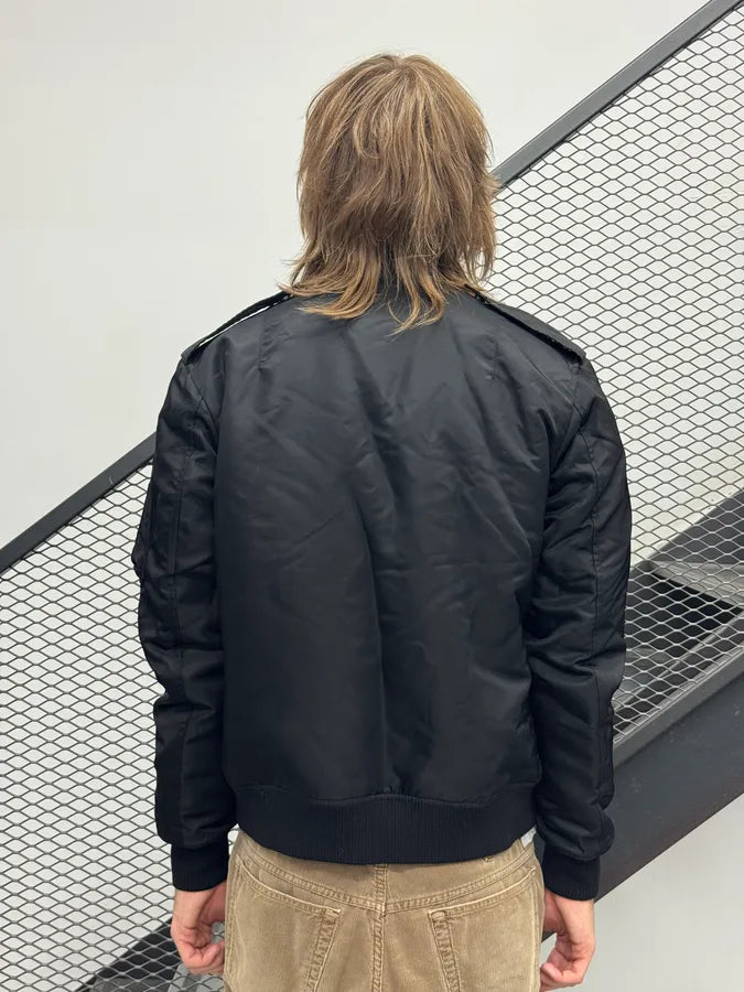 AW2020 Saint Laurent Black Nylon Bomber Jacket EUXCuia 2