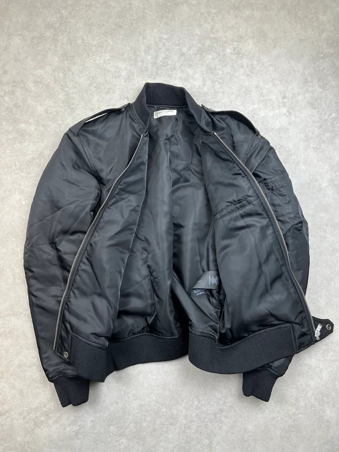 AW2020 Saint Laurent Black Nylon Bomber Jacket EUXCuia 6