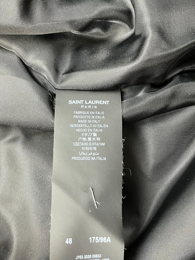 AW2020 Saint Laurent Black Nylon Bomber Jacket EUXCuia 8