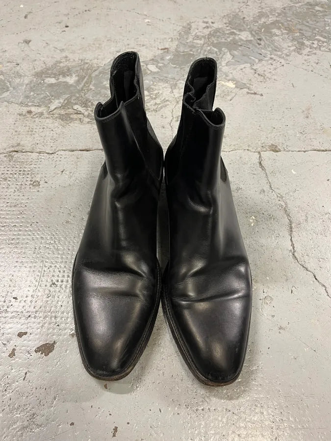 Saint Laurent Black Chelsea Leather Boots UPbylnz 1