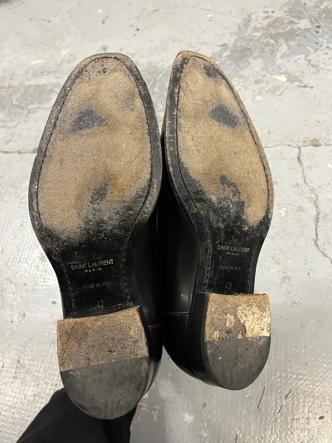 Saint Laurent Black Chelsea Leather Boots UPbylnz 4