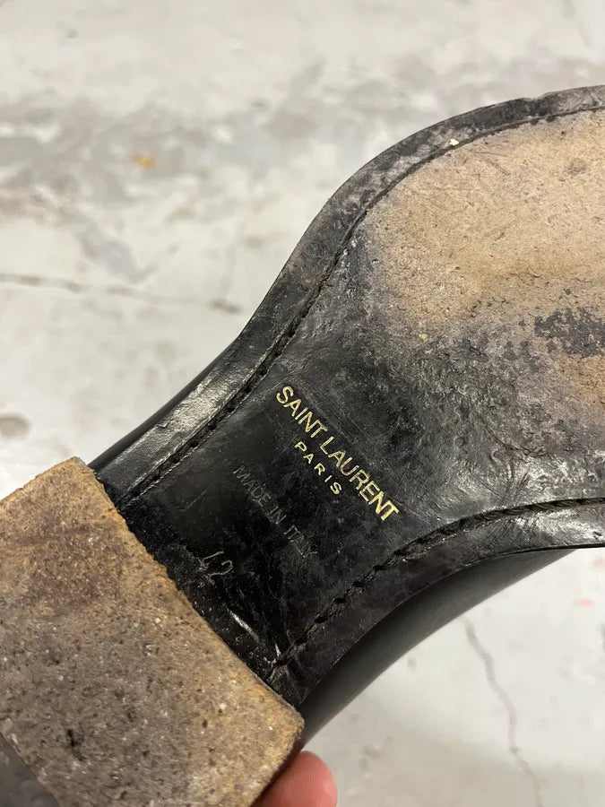 Saint Laurent Black Chelsea Leather Boots UPbylnz 5