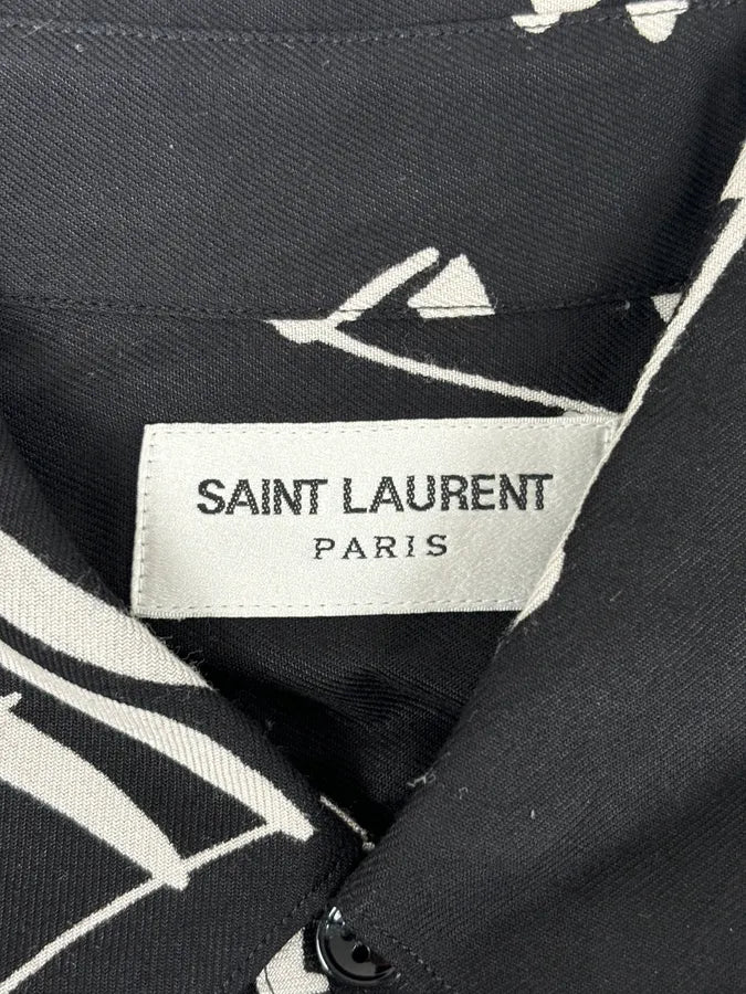 FW2016 Saint Laurent Black Music Notes Shirt by Hedi Slimane GeplOha 8
