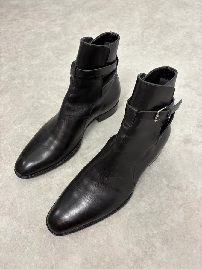 Saint Laurent Black Dakota Ankle Leather Boots EbGlaca 2