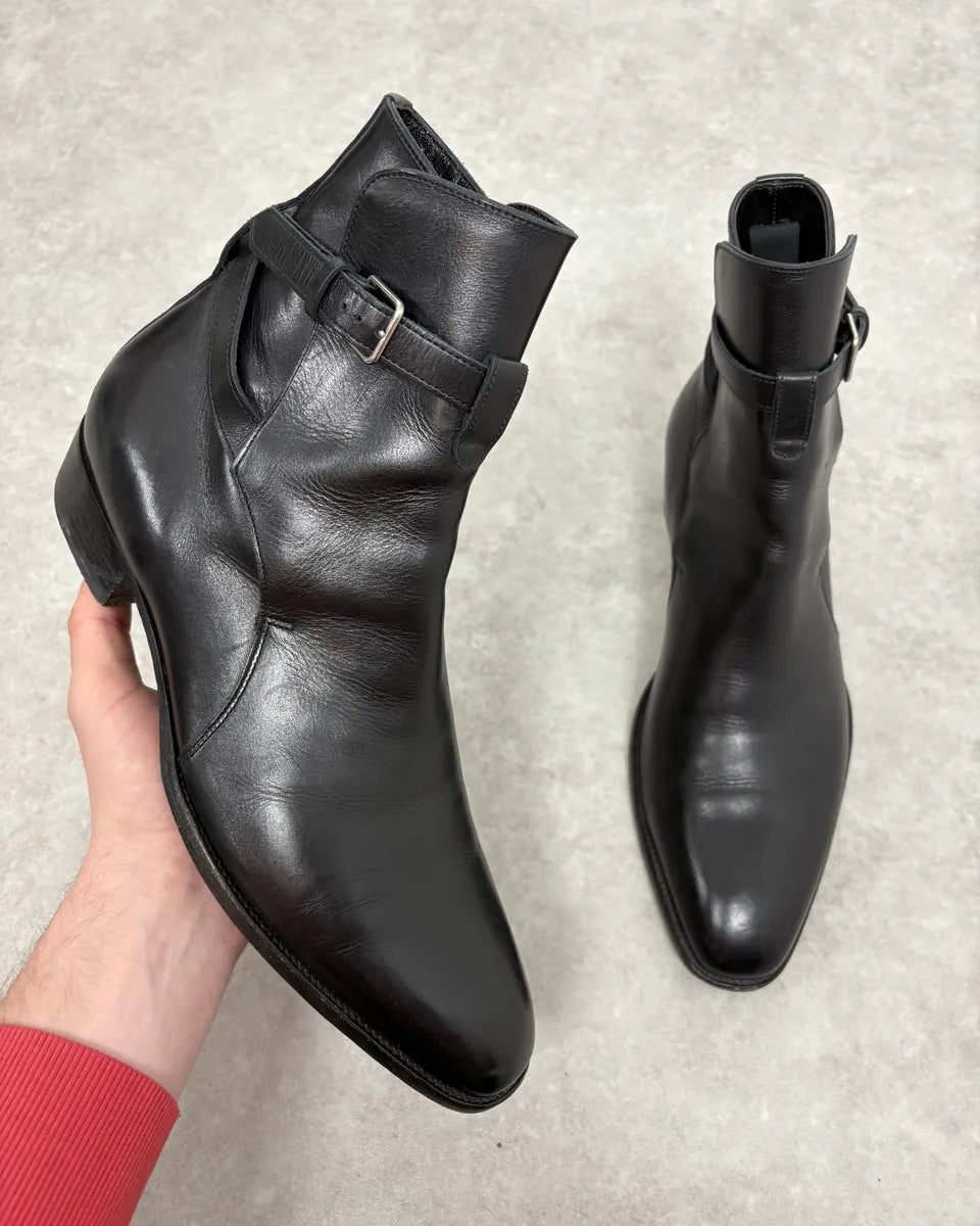 Saint Laurent Black Dakota Ankle Leather Boots EbGlaca 0