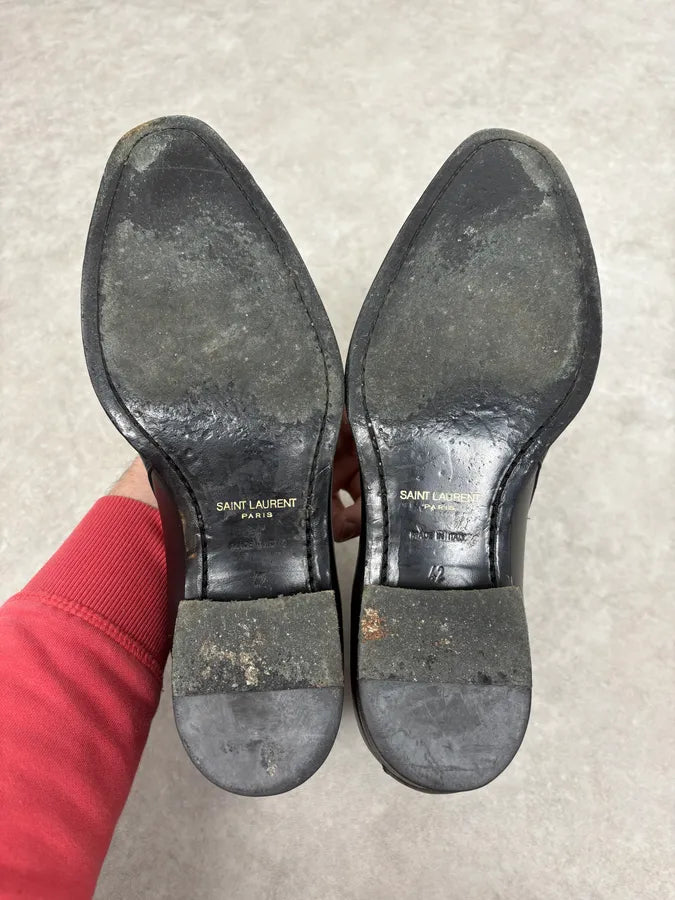 Saint Laurent Black Dakota Ankle Leather Boots EbGlaca 7