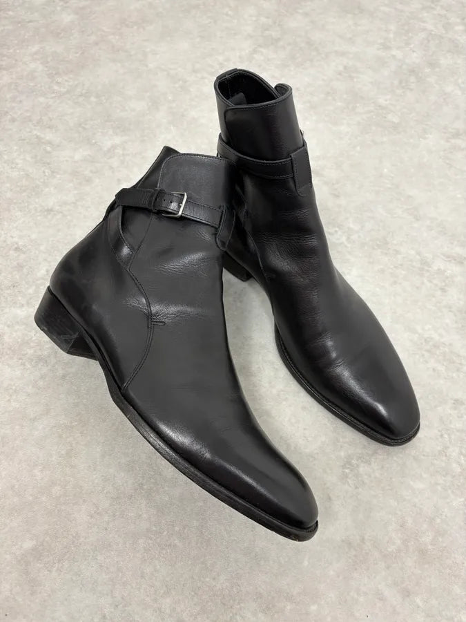 Saint Laurent Black Dakota Ankle Leather Boots EbGlaca 4