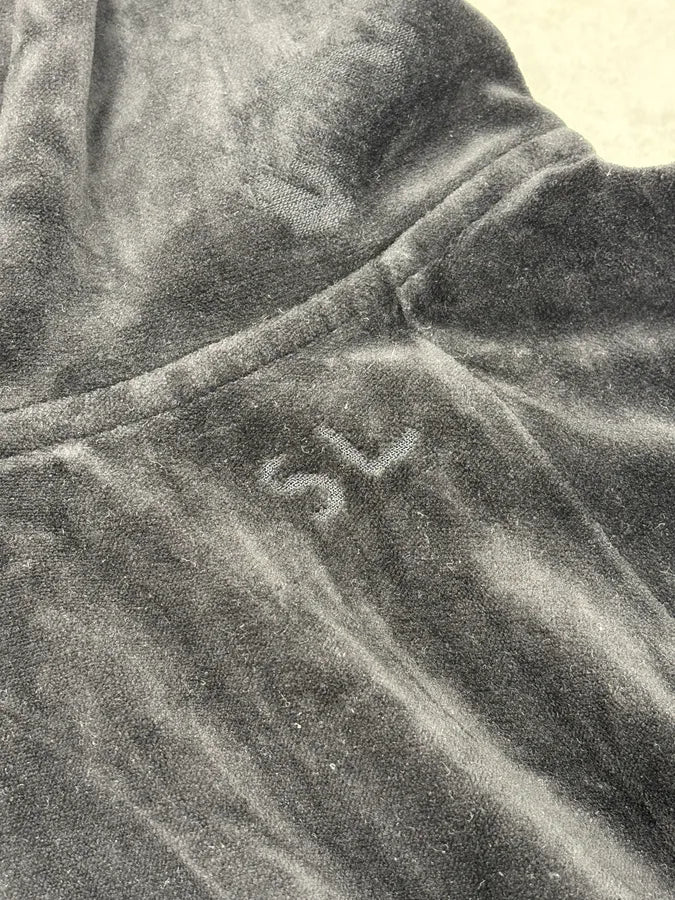 SS2019 Saint Laurent Black Irregular Velvet Hoodie amLVIdd 7
