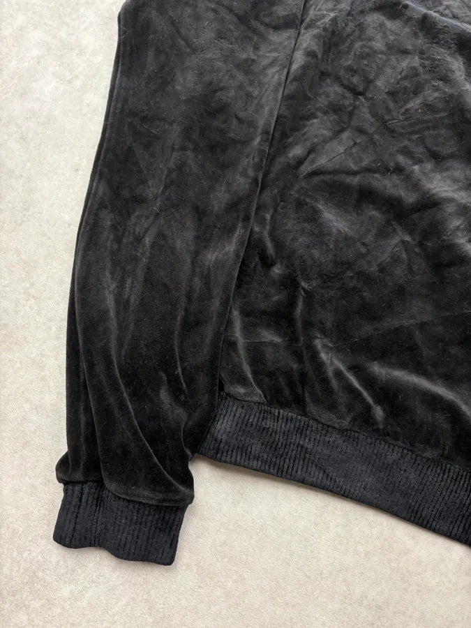 SS2019 Saint Laurent Black Irregular Velvet Hoodie amLVIdd 6
